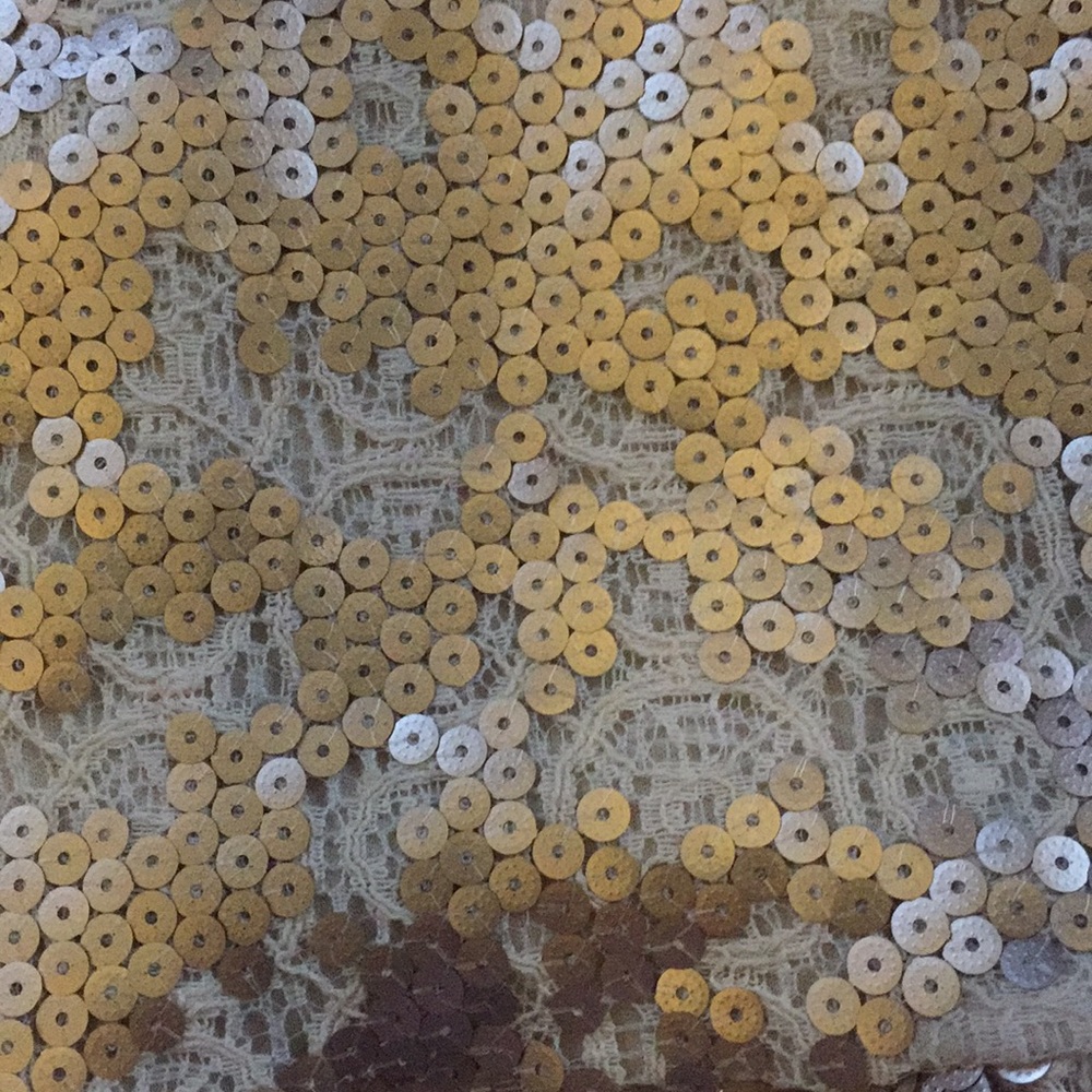 Gianni Bini gold sequin lace cocktail dress. XS - Picture 4 of 4